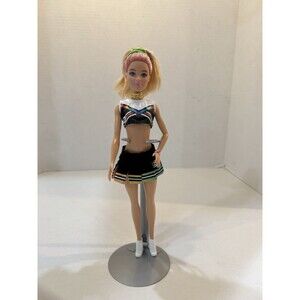 Barbie Fashionistas Doll #213 HRH11 Genuine Barbie 2015‎ & Rainbow High Clothes